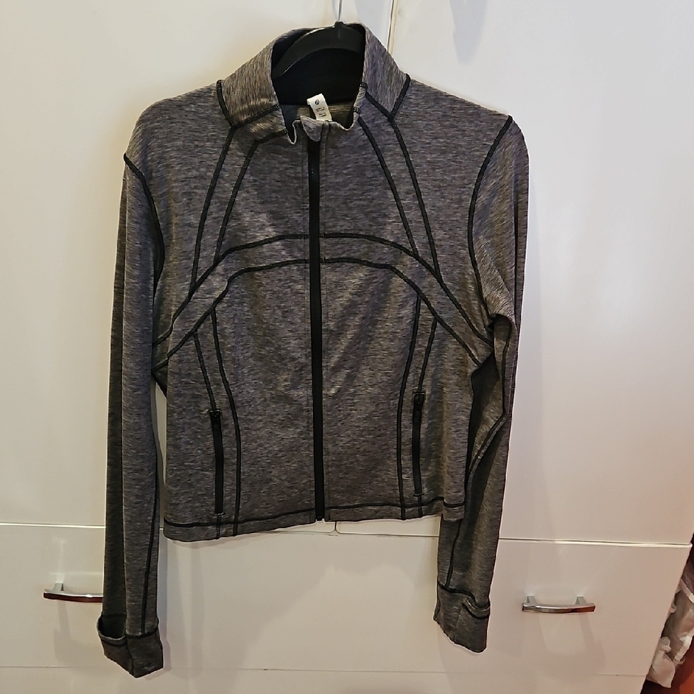 Define Cropped Jacket *Nulu Heathered Black